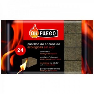 PASTILLAS DE ENCENDIDO ECOLOGICAS (SIN OLOR) 24UD OK FUEGO