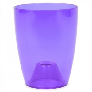 MACETA FIJI ORQUÍDEA 12,5CM ROXO TRANSPARENTE